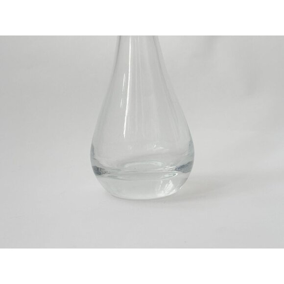 Oblique Cut Rounded Narrow Neck Vintage Clear Glass Oblique Cut Carafe | Pitcher - Picture 10 of 10